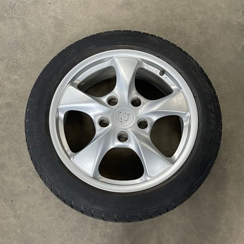 1997-2004 PORSCHE BOXSTER WHEEL RIM TIRE 205/50/17 7X17 5 SPOKE OEM LOT2544