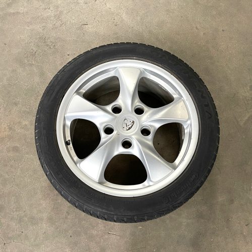 1997-2004 PORSCHE BOXSTER WHEEL RIM TIRE 255/40/17 8.5X17 5 SPOKE OEM LOT2544