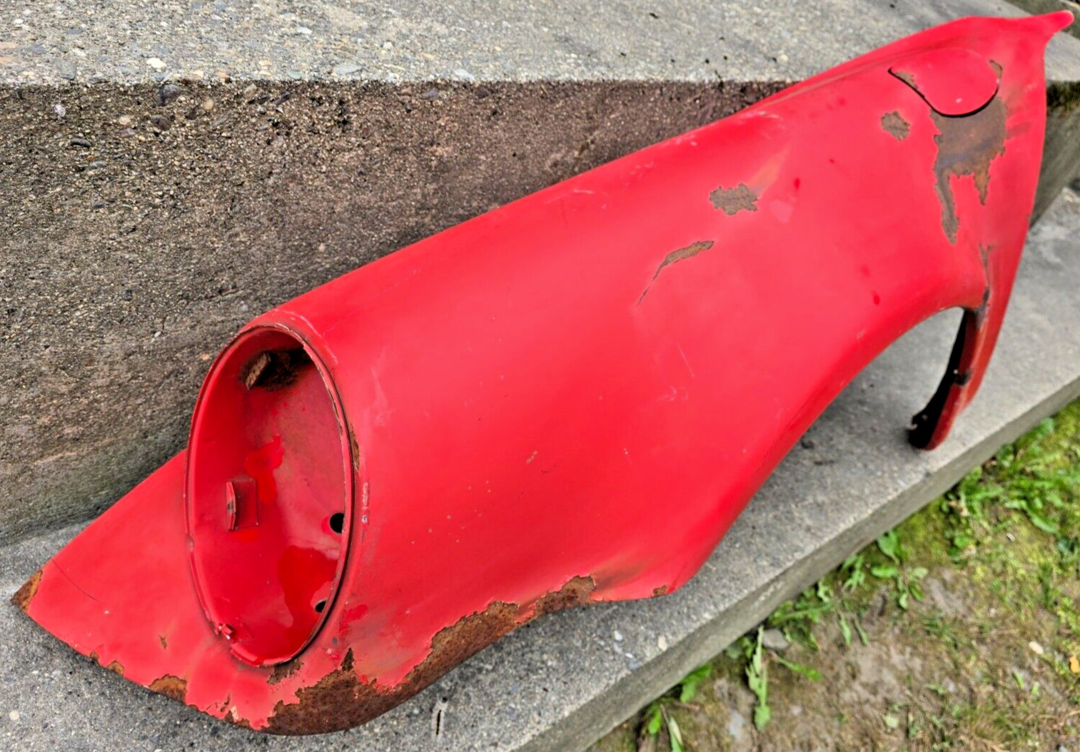 NICE SOLID ORIGINAL GENUINE PORSCHE 911 930 TURBO LEFT FRONT WIDE STEEL FENDER